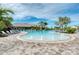 Relaxing pool area with water features at 5401 Manchini St, Sarasota, FL 34238