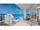 Spacious balcony offering stunning panoramic water and city views at 555 Quay Cmn # 1105, Sarasota, FL 34236