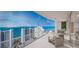 Large balcony boasting panoramic city and water views at 555 Quay Cmn # Ph2002, Sarasota, FL 34236