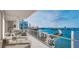 Spacious balcony with stunning water and city views at 555 Quay Cmn # Ph2002, Sarasota, FL 34236