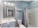 Clean bathroom with shower/tub combo and updated vanity at 5817 Hevena Ct, Palmetto, FL 34221