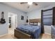Bedroom with a double bed and built-in shelving at 5817 Hevena Ct, Palmetto, FL 34221