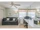 Home office with desk, sofa, and ceiling fan at 610 Estuary Dr # 610, Bradenton, FL 34209