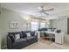 Home office with built-in desk and mirrored wall at 610 Estuary Dr # 610, Bradenton, FL 34209