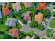 Bird's eye view of upscale neighborhood with houses and pools at 7596 Palmer Glen Cir, Sarasota, FL 34240