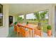 Spacious covered patio with golf course views at 9435 Discovery Ter # 202D, Bradenton, FL 34212