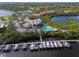 Aerial view of community with marina access at 10309 Riverbank Ter, Bradenton, FL 34212