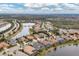 Bird's-eye view of upscale houses and waterways at 16621 Berwick Ter, Lakewood Ranch, FL 34202