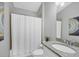 Simple bathroom with shower/tub combo and granite vanity at 16621 Berwick Ter, Lakewood Ranch, FL 34202