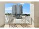 Spacious balcony overlooking city and partial ocean views at 2050 Benjamin Franklin Dr # B304, Sarasota, FL 34236