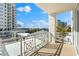 Private balcony with partial ocean view and building view at 2050 Benjamin Franklin Dr # B304, Sarasota, FL 34236