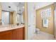 Bathroom with single vanity and shower/tub combo at 2050 Benjamin Franklin Dr # B304, Sarasota, FL 34236