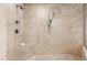 Large walk-in shower with multiple shower heads at 2050 Benjamin Franklin Dr # B304, Sarasota, FL 34236