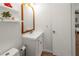 Simple bathroom with single vanity and toilet at 2764 Hidden Lake Blvd # 2764, Sarasota, FL 34237