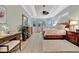 Main bedroom with hardwood floors and bamboo furniture at 3843 E 59 Avenue Cir, Ellenton, FL 34222