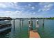 Private boat dock with access to open water at 418 Sarabay Rd, Osprey, FL 34229