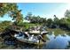 Several boats are moored at the community's private boat slips at 418 Sarabay Rd, Osprey, FL 34229