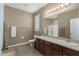 Double vanity bathroom with a shower/tub combo at 4608 Halls Mill Xing, Ellenton, FL 34222