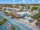 Aerial of Siesta Key Village shops and restaurants at 624 Norsota Way, Sarasota, FL 34242