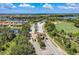 Aerial view of community entrance and golf course at 6512 Willowshire Way, Bradenton, FL 34212