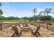 Gorgeous fire pit overlooking a tranquil golf course at 654 Trenton Way, Osprey, FL 34229