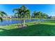 Enjoy the scenic lakefront views from this beautiful backyard at 7555 Tori Way, Lakewood Ranch, FL 34202