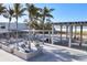 Modern beach pavilion with seating and ocean views at 757 Beach Rd # 208, Sarasota, FL 34242