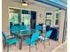 Outdoor patio with seating area and pool view at 87 Long Meadow Ln, Rotonda West, FL 33947