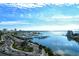 Stunning aerial view of waterfront property and marina at 1111 N Gulfstream Ave # 14C, Sarasota, FL 34236