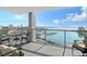 Spacious balcony overlooking marina and city skyline at 1111 N Gulfstream Ave # 14C, Sarasota, FL 34236