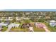 Aerial view showcasing a single-Gathering home's neighborhood setting and surrounding houses at 121 Van Dyck Dr # Dr, Nokomis, FL 34275