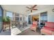 Spacious balcony with seating and water views at 1260 Dolphin Bay Way # 303, Sarasota, FL 34242