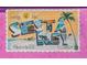 Postcard-style mural of Siesta Key, Florida, featuring beach scenes and dolphins at 1280 Dolphin Bay Way # 202, Sarasota, FL 34242