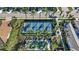 Aerial view of community tennis and pickleball courts at 12915 True Blue Cir, Bradenton, FL 34211