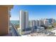 Stunning aerial view showcasing city skyline and waterfront at 1350 Main St # 1302, Sarasota, FL 34236