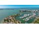 Aerial view of waterfront homes and marina at 1350 Main St # 1302, Sarasota, FL 34236