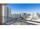 Spacious balcony overlooking the city skyline at 1350 Main St # 1302, Sarasota, FL 34236