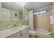 Clean bathroom with tub shower, vanity, and updated fixtures at 1801 Gulf N Dr # 175, Bradenton Beach, FL 34217