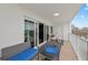 Relaxing balcony with patio furniture and sliding glass doors at 19610 Gulf Blvd # 303, Indian Shores, FL 33785