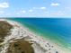 Aerial shot of beach with people enjoying the sun at 221 Tenacity Ln, Sarasota, FL 34242