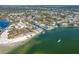 Aerial showing home's location near the water at 315 Palm Grove Ave, Englewood, FL 34223