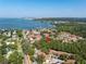 Aerial view showcasing the condo and its proximity to waterfront and neighborhood at 3640 41St S Ln # F, St Petersburg, FL 33711