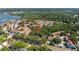 Aerial view of a condo community near water, highlighting the property's location at 3640 41St S Ln # F, St Petersburg, FL 33711