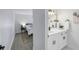 Bathroom with white vanity and a view into the bedroom at 3640 41St S Ln # F, St Petersburg, FL 33711