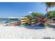 Variety of kayaks available for resident use at 3640 41St S Ln # F, St Petersburg, FL 33711