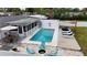 Aerial view showing home, pool, and backyard at 4609 19Th W St, Bradenton, FL 34207