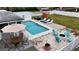 Aerial view of home with pool and patio furniture at 4609 19Th W St, Bradenton, FL 34207