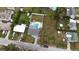 Aerial view showing home's location, pool, and large backyard at 4609 19Th W St, Bradenton, FL 34207