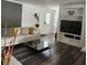 Bright living room with white couch and modern coffee table at 4609 19Th W St, Bradenton, FL 34207