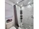 Updated shower with marble tile and a sleek design at 4609 19Th W St, Bradenton, FL 34207